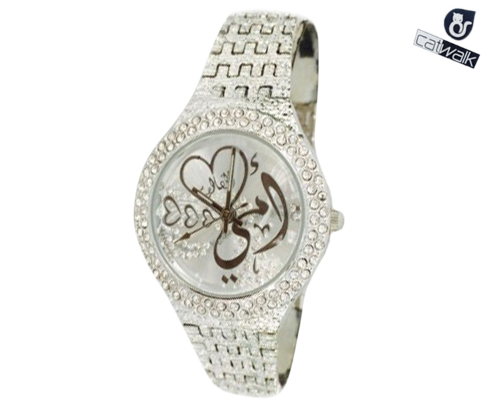 Catwalk CW-150 Genuine quality Fashionable Cz Watch For Women - Silver - Zoom Image