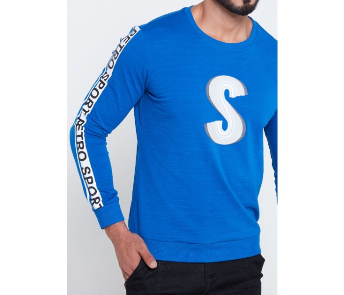 Petro OU10056 Printed Crew Neck Out wear T- Shirt M-Blue - Zoom Image 4