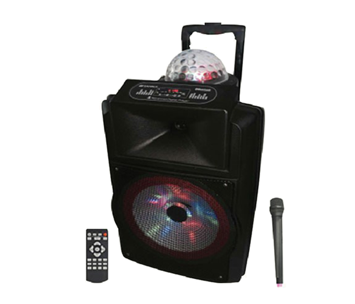 Olsenmark OMMS1166 12-inch Rechargeable Trolley Speaker with Remote Control & Mic - Black - Zoom Image