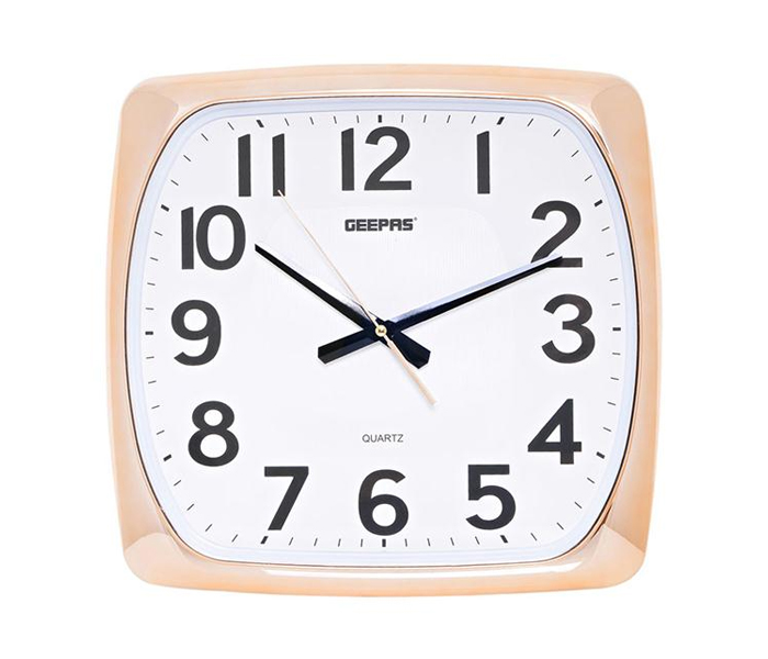 Geepas GWC4808 Taiwan Movement Round Wall Clock, White & Gold - Zoom Image 4