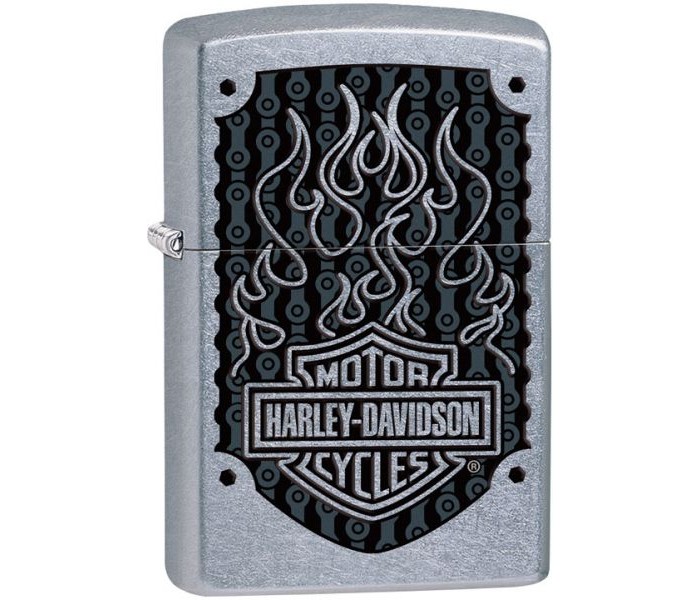 Zippo 29157 207 Harley Davidson Lighter Silver and Black - Zoom Image