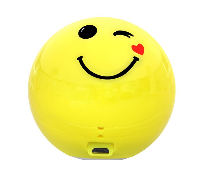 Promate Flirtyfunk Cute Emoji Stereo Sound Wireless Bluetooth Speaker with Built-in Mic - Yellow - Zoom Image 9