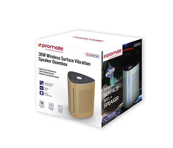 Promate Cyclone Portable Bluetooth Speaker with Touch Control System - Black - Zoom Image 8