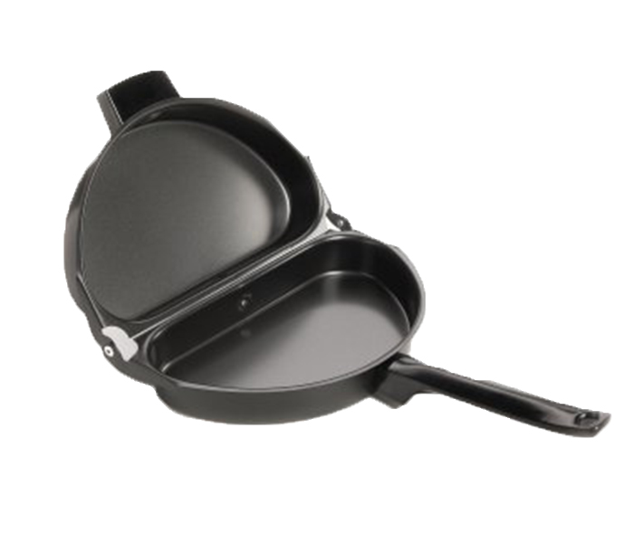 Non-Stick Folding Omelette Pan - Black - Zoom Image 2