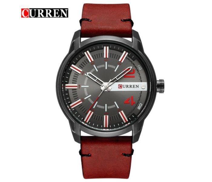 Curren 8306 Fashion Sport Watch For Men Red and Black - Zoom Image