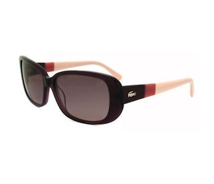 Lacoste L749S 513 Rectangle Purple & Pink Frame and Brown Gradient Mirrored Sunglasses for Women - Zoom Image 3