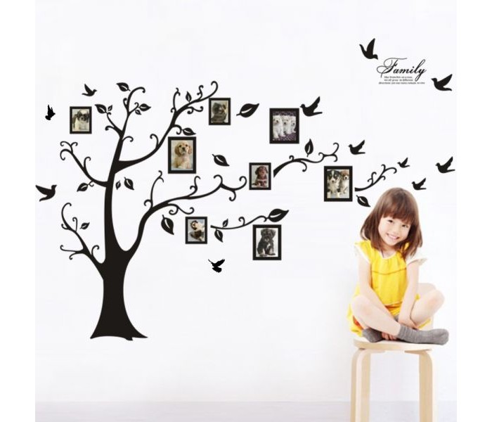 Photo Frame Tree Wall Sticker PFWS2B Black - Zoom Image