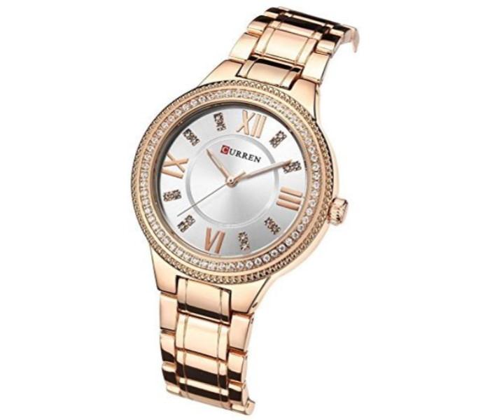 Curren 9004 Stainless Steel Analog Sport Watch - Rose Gold For Women - Zoom Image 1