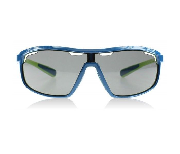 Nike EVO704 493 310 Rectangle Military Blue & Venom Green Frame and Grey Mirrored Sunglasses for Unisex - Zoom Image 1