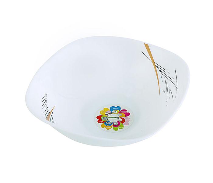 Royalford RF8882 6.5-inch Square Opal Ware Bowl with Leaf Less Design - Zoom Image