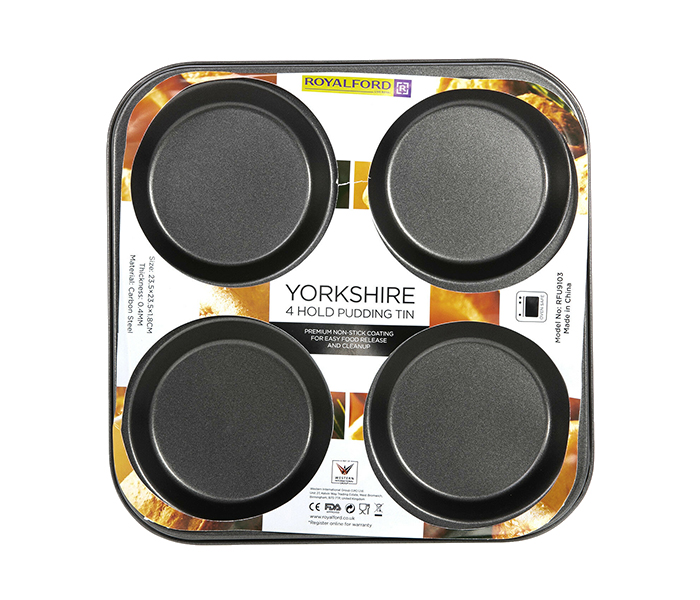 Royalford RFU9103 4 Cup Yorkshire Puddings Pan - Black - Zoom Image 2