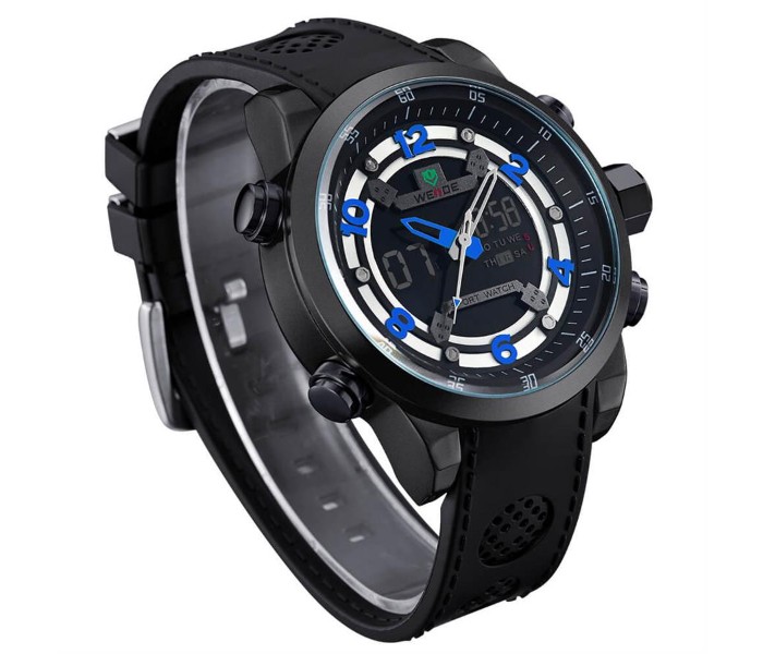 Weide WH 3315PU Mens Analog and Digital Watch Black and Blue - Zoom Image 2