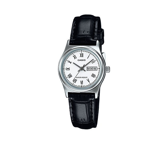 Casio LTP-V006L-7BUDF Womens Analog Watch Black and White - Zoom Image