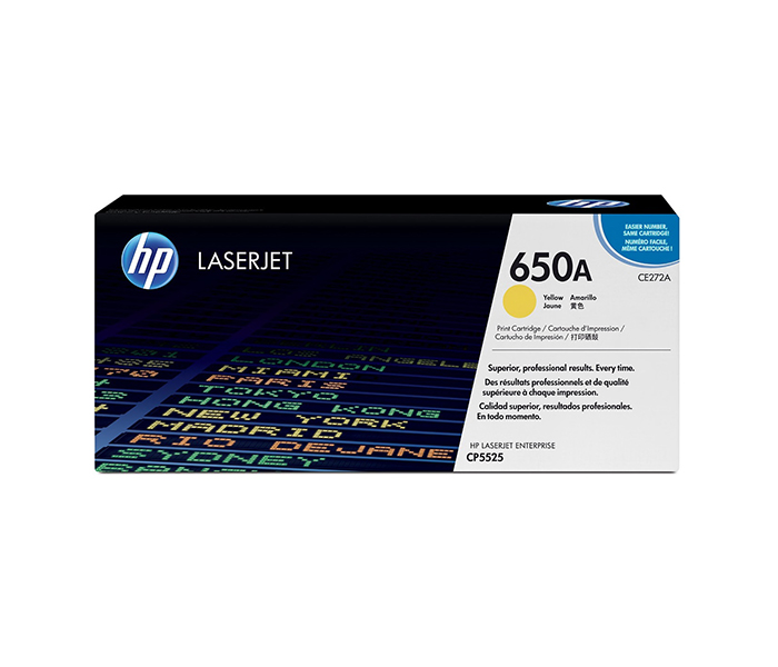 HP 650A Original LaserJet Toner Cartridge - Yellow (CE272A) - Zoom Image