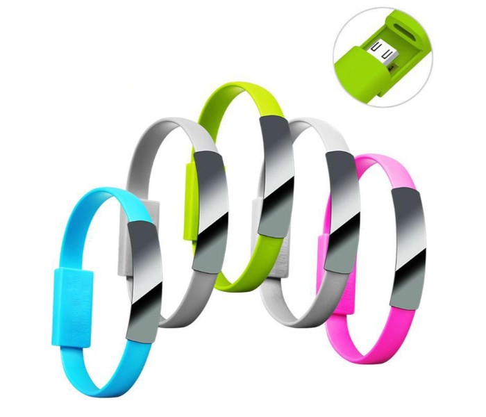 Flat Bracelet  Micro USB Cable for all Android Devices BFDC6 Multicolor - Zoom Image 1