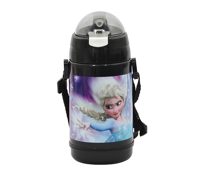 Frozen 172-FBIE07174 Ice Elsa Double Wall Plastic Water Bottle - Black - Zoom Image