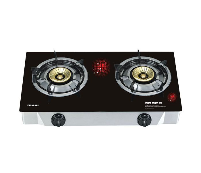 Nikai NG7092GSFN Double Gas Burner Black and Silver - Zoom Image