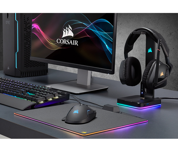 Corsair CA-9011167-NA ST100 RGB Premium Headset Stand - Black - Zoom Image 5