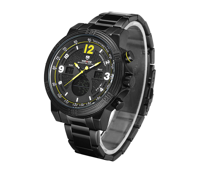 Weide WH-6908MB-3C Analog and LCD Digital Watch Black and Yellow - Zoom Image 2