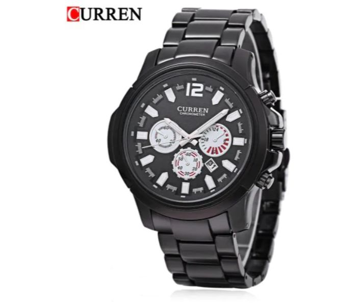 Curren 8059 Stainless Steel Analog Watch For Men Black - Zoom Image 3