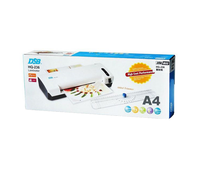 DSB HQ236 9-inch Hot Shoe A4 Pocket Laminator Machine - White - Zoom Image 3