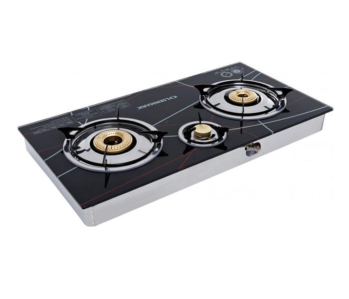 Olsenmark OMK2197 Stainless Steel 3 Burner Gas Stove with Tempered Glass - Black - Zoom Image 3