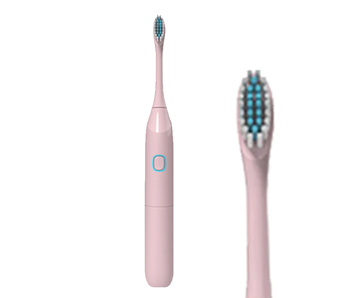 Oral Hygiene Electric Toothbrush Battery Operated With 2 Brush Heads - Pink - Zoom Image 1