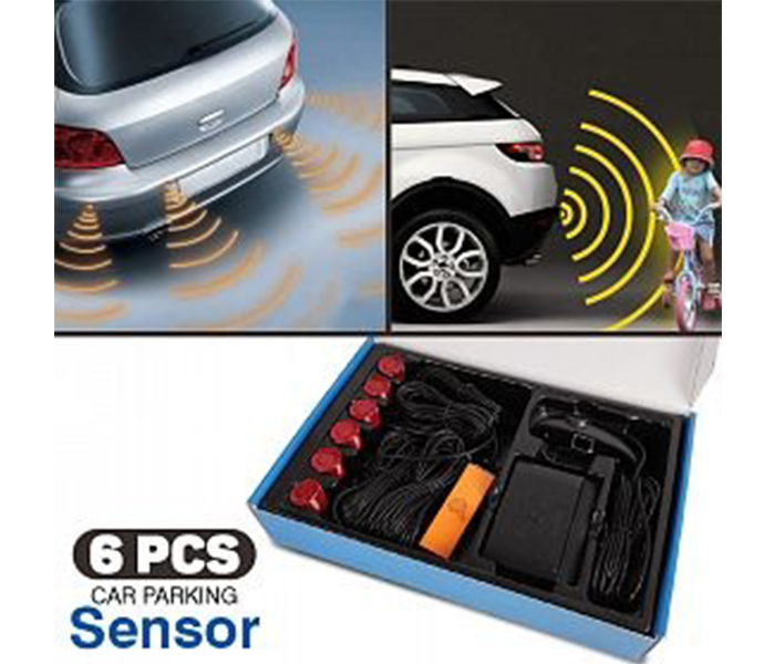 P Assistant 6 Sensor Design Car Parking Sensor System & Sound Reminder, Red - Zoom Image 4