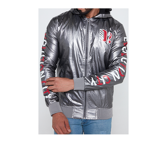 Lynk LY10067 Printed Stylish Youth Bomber Jacket For Men M - Grey - Zoom Image 4