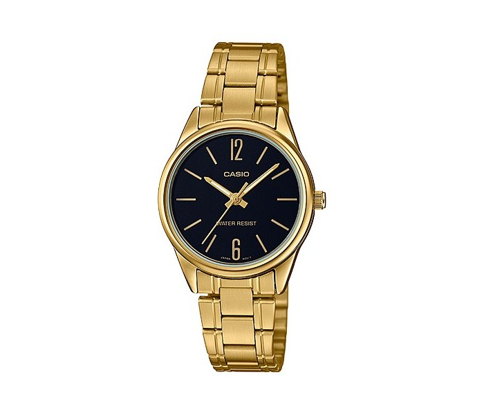 Casio LTP-V005G-7BVUDF Womens Analog Watch Gold and Black - Zoom Image