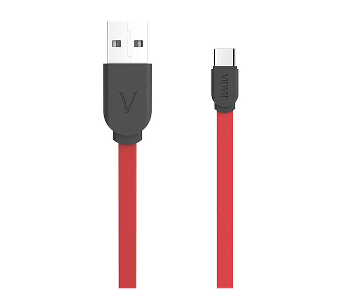 Vidvie CB-409 Data Cable for Smartphone - 1 Meter, Red & Black - Zoom Image 3