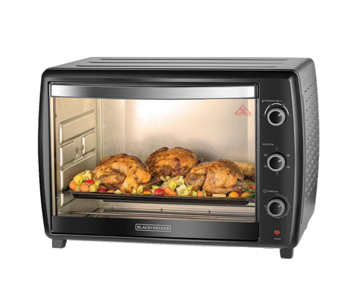 Black and Decker TRO66-B5 66 Litre Toaster Oven with Rottiserie - Black - Zoom Image