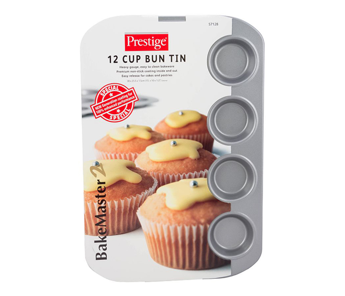 Prestige PR57128 12 Cup Bakeware Carbon Steel Bun Tin, Grey - Zoom Image 3