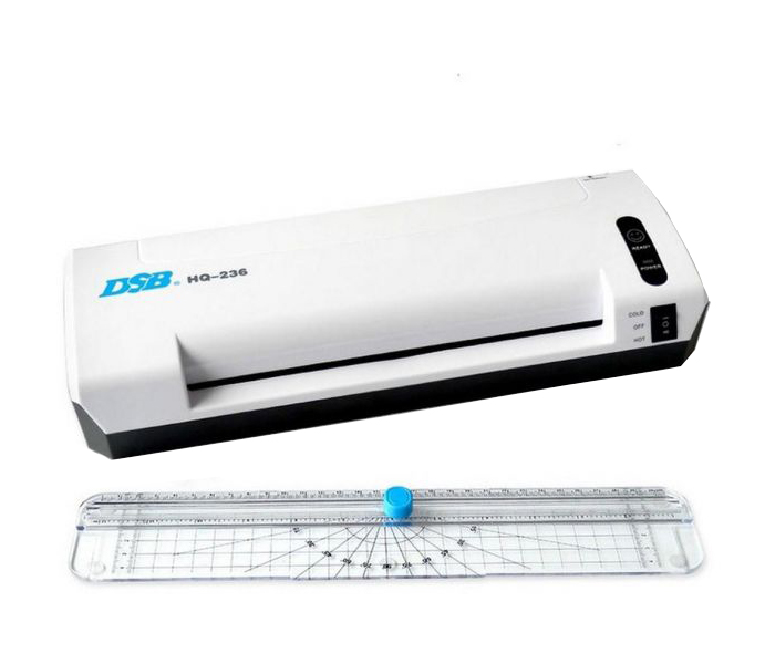 DSB HQ236 9-inch Hot Shoe A4 Pocket Laminator Machine - White - Zoom Image 1