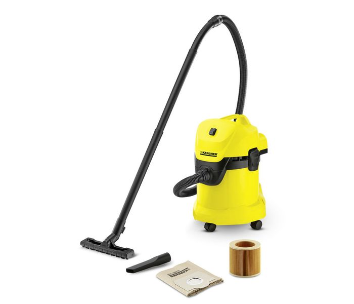 Karcher 1.629-806.0 WD 3 AE 17L Wet and Dry Vacuum Cleaner, Yellow - Zoom Image