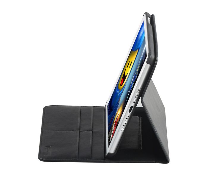 Promate Wallex-Mini4 Premium Leather Wallet Case with Card Holder for iPad Mini 4 - Black - Zoom Image 2