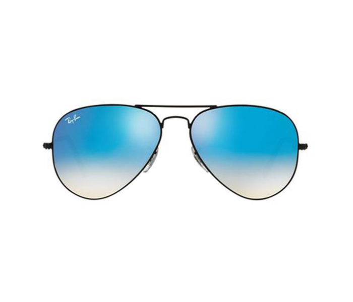 Ray-Ban RB3025-002/4O 58 Pilot Black Frame & Blue Gradient Flash Mirrored Sunglasses for Unisex - Zoom Image