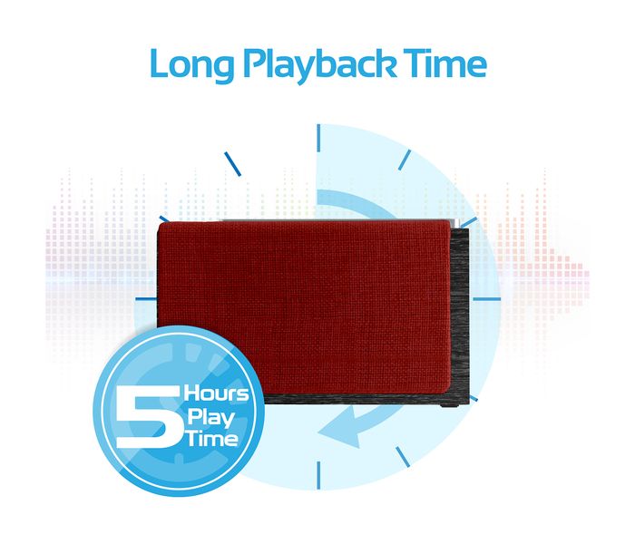 Promate Streambox-Xl Portable Fabric Wireless Speaker with Internet Radio - Red - Zoom Image 8