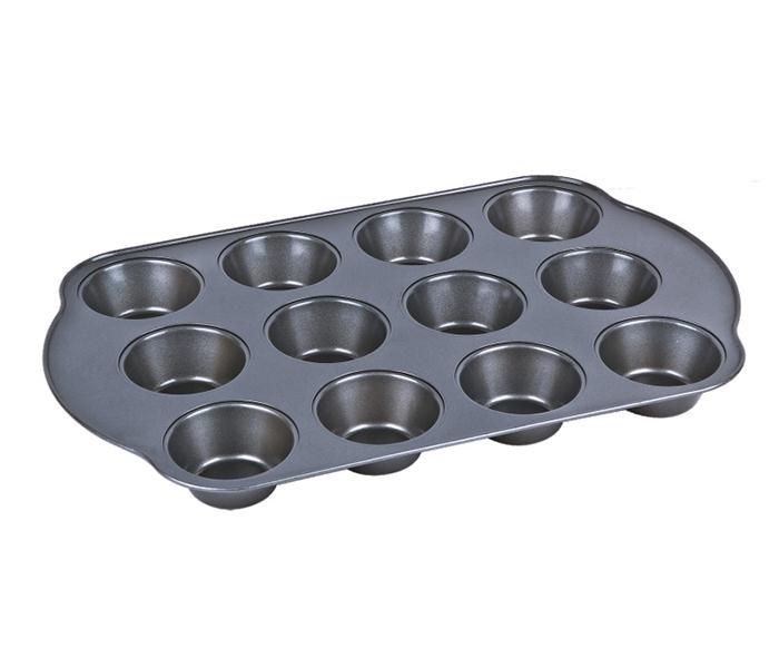 Royalford RF7042 12 Cup Muffin Pan - Black - Zoom Image 2