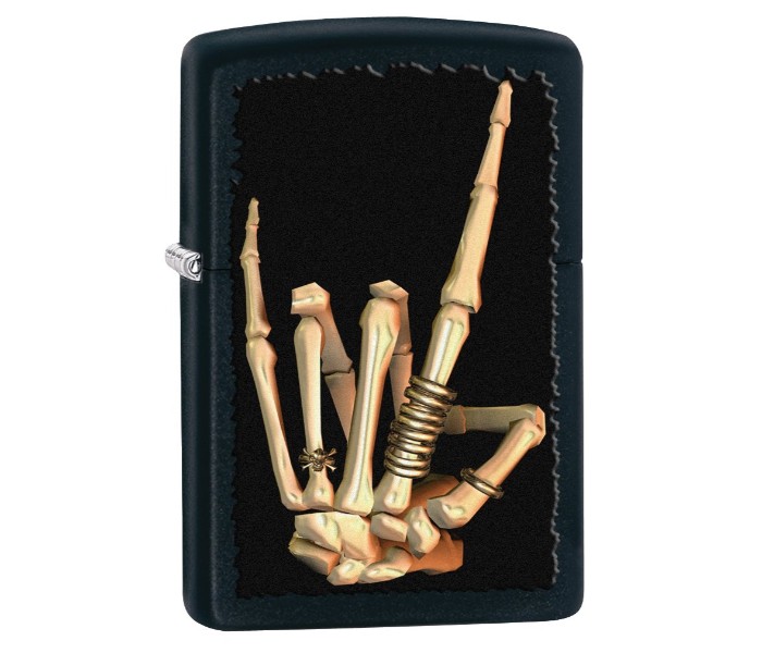 Zippo 28438 Heavy Metal Salute Lighter Black - Zoom Image