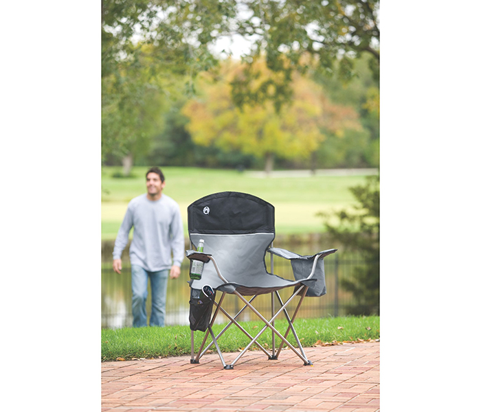 Coleman 2000032010 Cooler Quad Chair - Black & Grey - Zoom Image 1