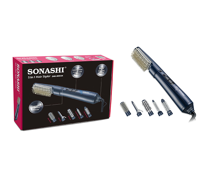 Sonashi SHS-3055 5 In 1 550W Hair Styler, Blue - Zoom Image 3