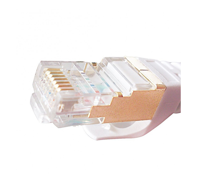 Trands TR-CA5154 CAT 7 RJ45 Male to Male Networking Flat Cable - White - Zoom Image 1