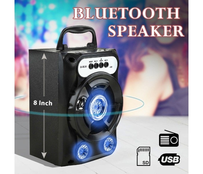 Fashionable Portable Wireless Bluetooth Speaker With Micro SD, Flash Drive and AUX Support (G-H16) Assorted - Zoom Image 6