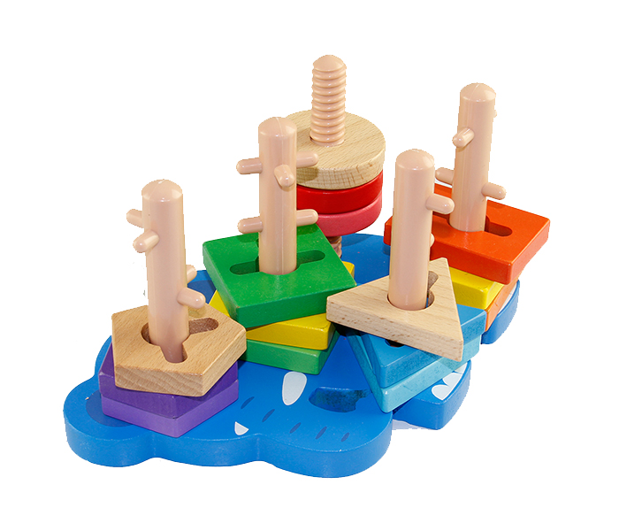 Taqdeer 7087 Elephant Set of Wooden Educational Toys - Zoom Image 2