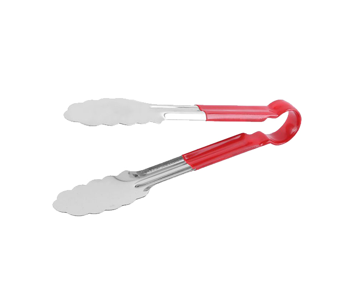 Delcasa DC1322 9-inch Stainless Steel Food Tong - Red & Silver - Zoom Image