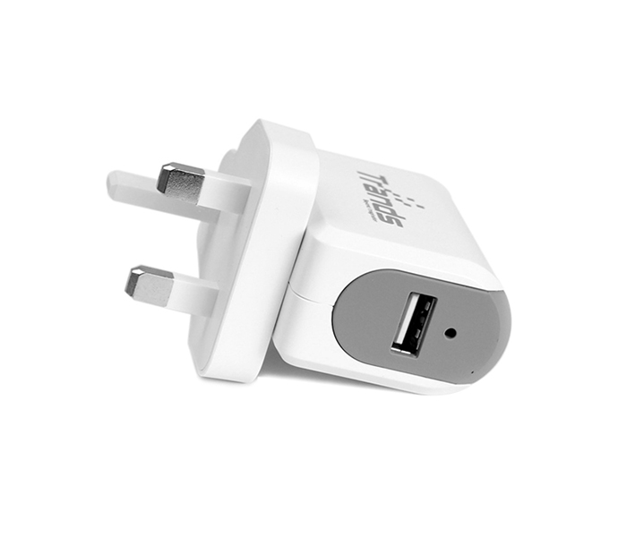 Trands TR-PC4357 Single Port Wall Charger with MFi Certified Lightning Cable - White - Zoom Image 3