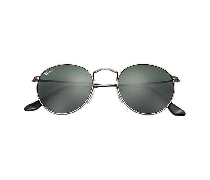 Ray-Ban 0RB3447 029 Round Gunmetal Frame & Green Mirrored Sunglasses for Unisex - Zoom Image 1