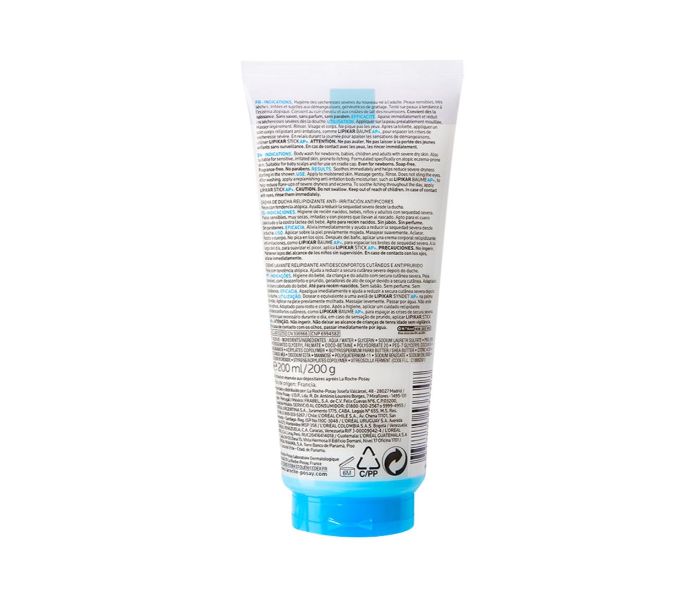 La Roche-Posay N11294424A Lipikar Syndet AP Plus Shower Gel 200 ml For Unisex - Zoom Image 1