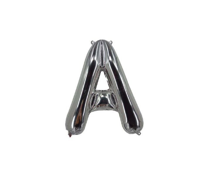 Party Time A-S-803409 Letter A 16 Inch Foil Balloon Silver - Zoom Image